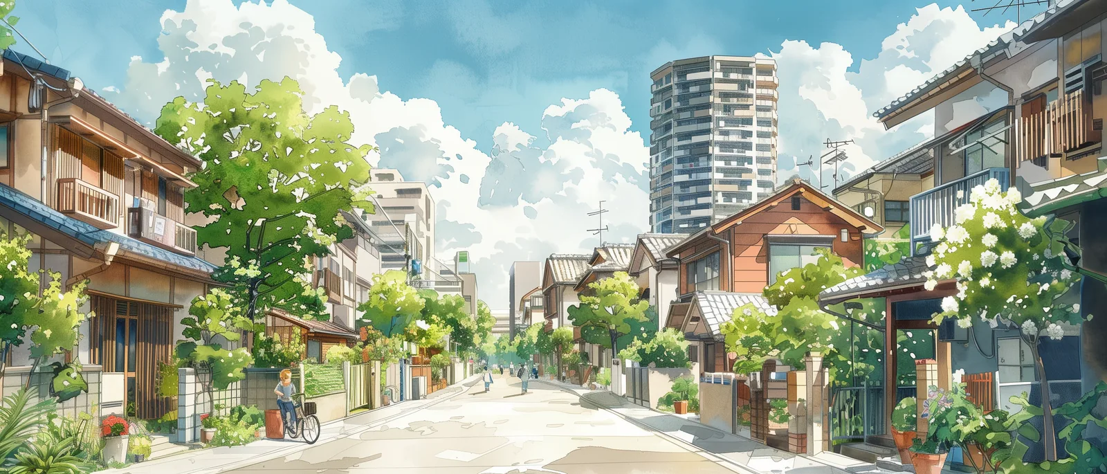 初夏の中野の緑あふれる街並み — 新しい暮らしへの期待